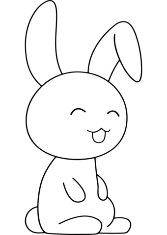 Cute Rabbit Coloring Page